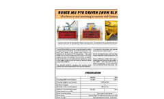 Bunce - Model MU - PTO Driven Snowblower - Brochure