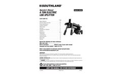 MAT Southland - Model SELS60 - 6 Ton Electric Log Splitter - Manual