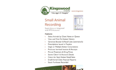 Kingswood Veterinary - Small Animal Recording Software Brochure