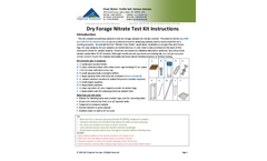 Dry Forage Nitrate Test Kit Instructions - Brochure