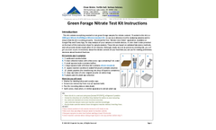 NTK-GF Green Forage Nitrate Test Kit Instructions - Brochure