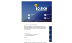 Solaico - Model 24 Voltios – SL 725 200/210 W - Photovoltaic Solar Module - Datasheet