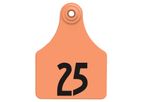 Allflex - Model GLF025/GSM-O - Pre-Numbered Large Cattle tags in bags of 25- Orange