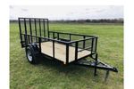 Model SAUT-10 - 5`X10` Brush Trailer With 2` Tall Walls