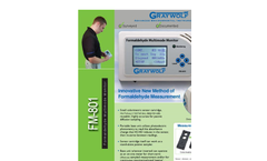 GrayWolf - Model FM-801 - Formaldehyde Multimode Monitor - Brochure