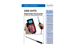GrayWolf - Model 2300 AHTS - Multi-Parameter Thermal Comfort & HVAC Air Measurement Probe - Datahseet