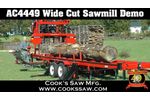 Cooks AC4449 Wide Cut Hydraulic Sawmill Demo - Video