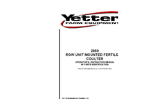 Yetter - Model 2959-003 - Unit Mounted Single Disc Fertilizer Opener  - Brochure