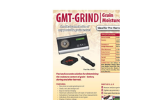AgraTronix - Model GMT Grind - Grain Moisture Tester Brochure