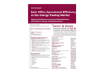 Back Office Operational Efficiency in the Energy Trading Market Brochure