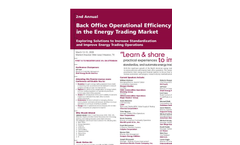 Back Office Operational Efficiency in the Energy Trading Market Brochure