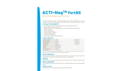 ACTI-MagTM Fert85 Bio-friendly Magnesium Fertiliser
