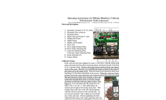 Hillside - Blueberry Cultivator Operators Manual