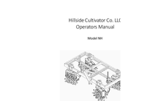 Hillside - Model NH - Non Hydraulic Cultivator Manual