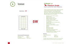 Sundragon - Model i5P - Poly-Crystalline Solar Panel - Brochure
