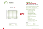 Sundragon - Model i10P - Poly-Crystalline Solar Panel - Brochure