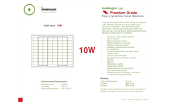 Sundragon - Model i10P - Poly-Crystalline Solar Panel - Brochure
