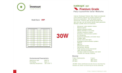 Sundragon - Model i30P - Poly-Crystalline Solar Panel - Brochure