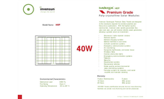 Sundragon - Model i40P - Poly-Crystalline Solar Panel - Brochure