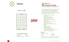 Sundragon - Model i20P - Poly-Crystalline Solar Panel - Brochure
