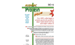 AlgaMac - Model Protein Plus - 100% Celled Algae and High Protein Species Brochure