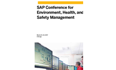 SAP Conference for Environment, Health and Safety Management 2017 Brochure