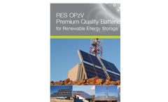 Model RES OPzV - Renewable Energy Storage Batteries - Brochure