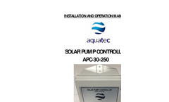Aquatec APC-30-250 Solar Pump Controller Brochure