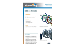 Klinkenberg - Ribbon Mixers - Brochure