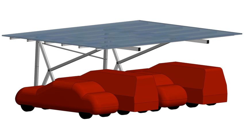 Solar Panel Parking Garage Carport Canopies-1
