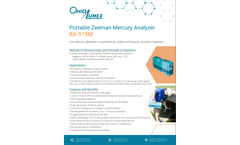 Ohio Lumex - RA-915M - Portable Zeeman Mercury Analyzer Brochure