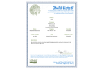 CalMin OMRI Organic Certification - Brochure