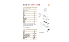 Crown - Model GS18 - Gravity Separators System - Datasheet