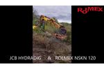 JCB HYDRADIG with Flail Head NSKN-120. Mulching Branches - Video