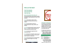 Pro-Lix - Liquid Molasses Based Feed Supplement Brochure