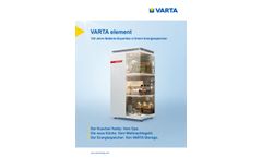 Varta Element - Storage Energy Storage System- Brochure