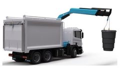 HidroMak - Upper Loading Waste Compactor With Crane in Front