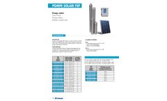  	CS Waterpumps - Model FSP - Solar Electric Pumps - Brochure