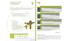 Aspersor - Model F40 - Full Circle Impact Sprinkler Low and Medium Flow Brass Brochure