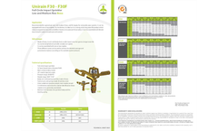 Aspersor - Model F30 - Full Circle Impact Sprinkler Low and Medium Flow Brass Brochure