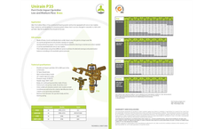Aspersor - Model P35 - Full Circle Impact Sprinkler Low and Medium Flow Brass Brochure