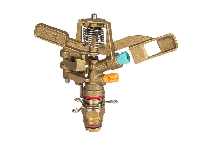 Aspersor - Model P35 - Full Circle Impact Sprinkler Low and Medium Flow Brass