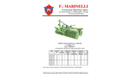 Marinelli - Model Speady Series - Trailed- Mounted Disc Harrow - Brochure