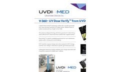 UVDI MED - V-360 - UV Dose Verify for Healthcare - Brochure