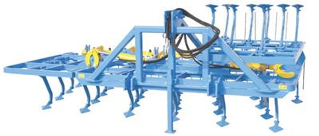 Giovanni - Model V4TI - Triple-Frame Vibrotiller with 4 Shank-Holder Rows and Lateral Hydraulic Folding for Open Fields