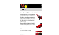 FSI - Model B22 - Self-Propelled Stump Cutter with 2WD and Gasolin Engine - Brochure
