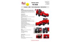 FSI - Model B28 - Self-Propelled Stump Cutter with 2WD and Gasoline Engine - Brochure