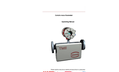 Coriolis - Model TMU-W - Mass Flow Meter - Brochure