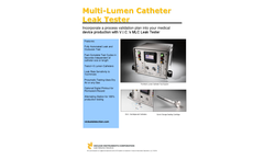 VIC - Model MLC - Multi-Lumen Catheter Leak Test System - Datasheet