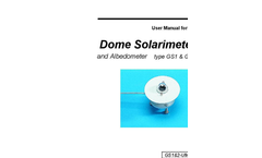 Type GS1 & GS2  - Dome Solarimeter and Albedometer - User Manual